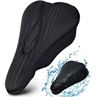 Souke Sports - Funda de Gel Asiento de Bicicleta- Mantilla de Bicicleta Estable y Transpirable con Funda Impermeable…